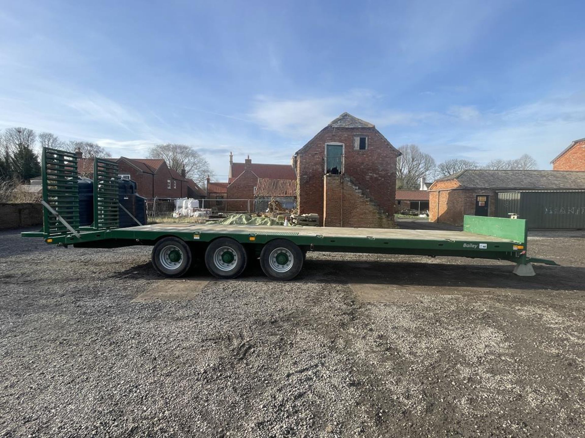 2020 Bailey 20 Ton 36' Triple Axle Low Loader Trailer S/No. 2109220, 435/50R19.5 Mini Super Single