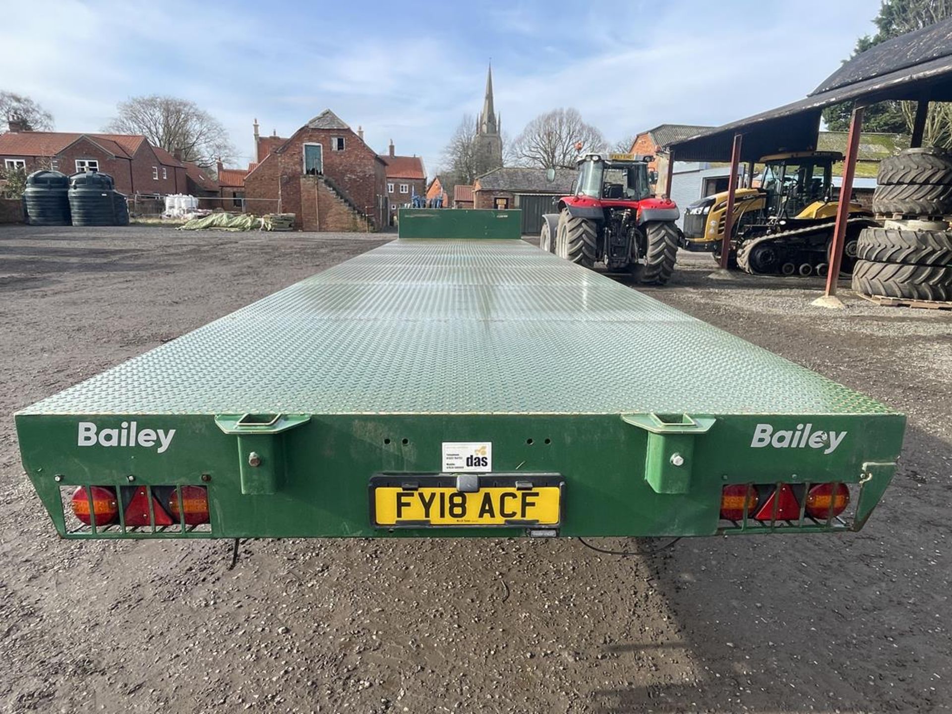 2019 Bailey 36' 18-Ton Flat Deck Triple Axle Flatbed Trailer, S/No. 193818, 435/50R19.5 Mini Super - Bild 3 aus 7