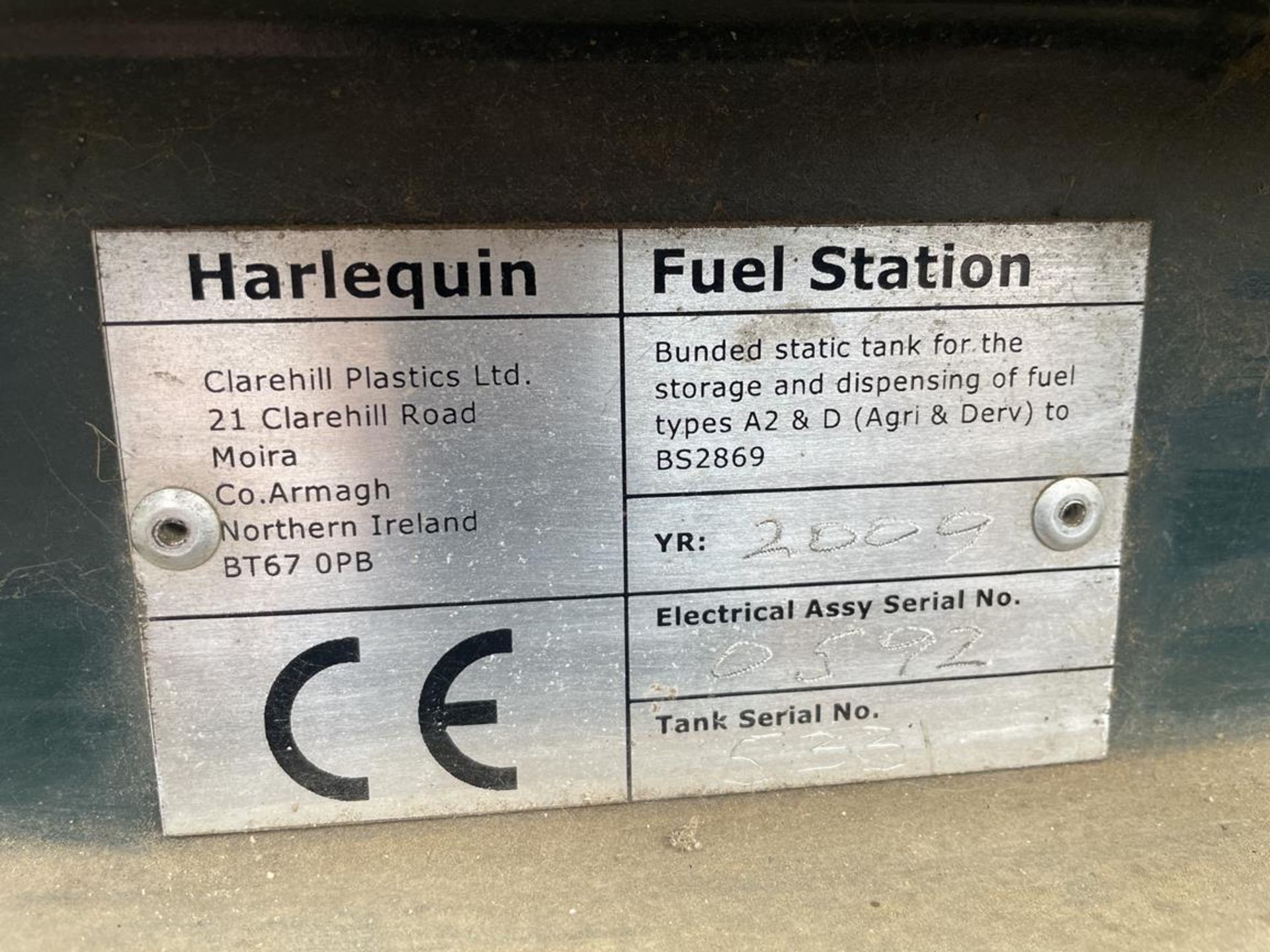 2009 Harlequin 10,000 Litre Bunded Fuel Tank, S/No. 5331, 3250x2800x3350mm fitted with Piusi - Bild 4 aus 5