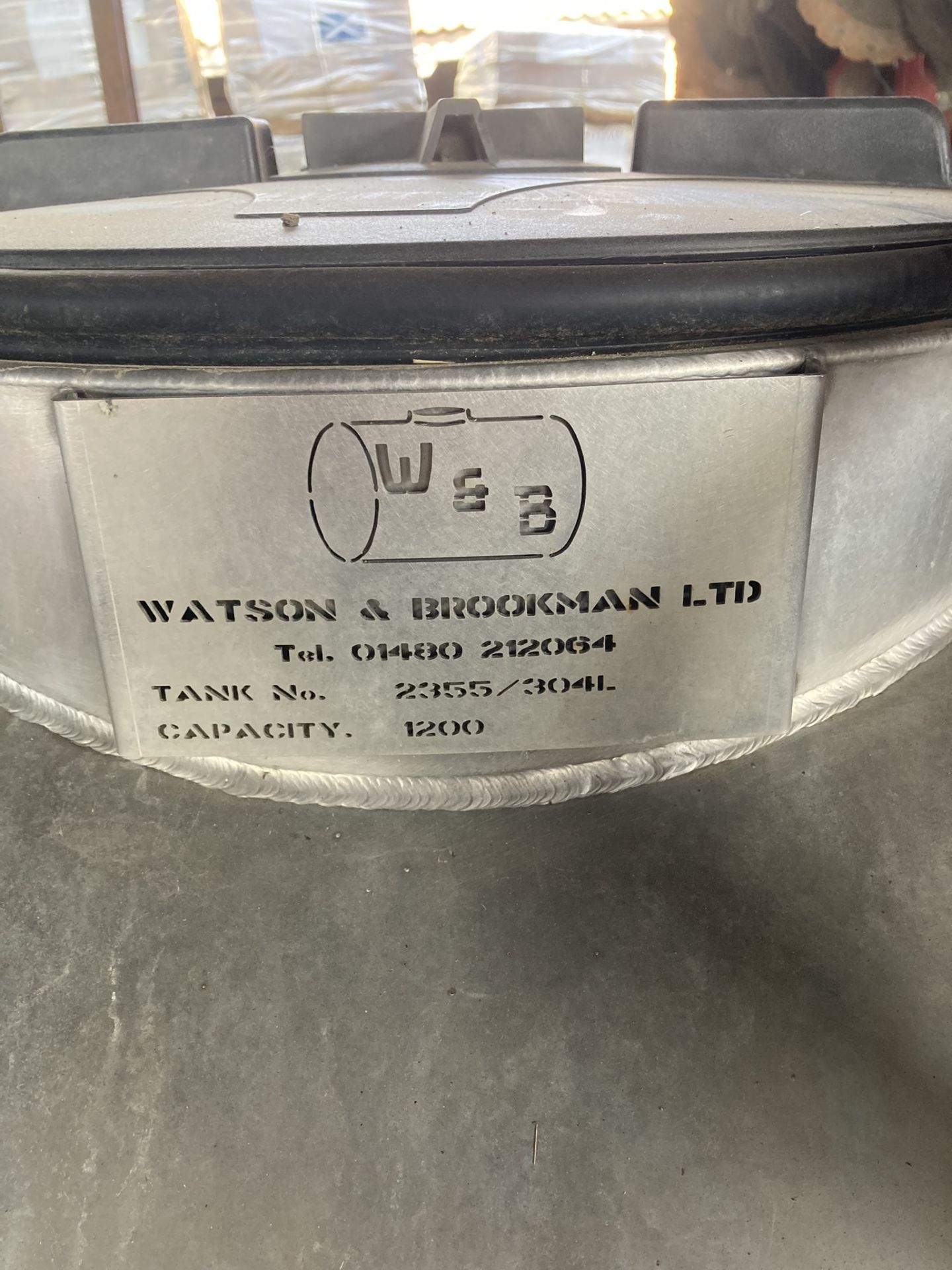 S & K Liquid Fertiliser Tank by Watson and Brookman, Tank No. 2355/304L, Capacity 1200 Litres, - Bild 5 aus 6