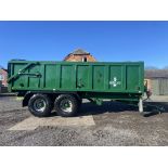 2015 Bailey TB 16-Ton Double Axle Hydraulic Tipper Trailer S/No. 14277, 560/60R22.5 Flotation