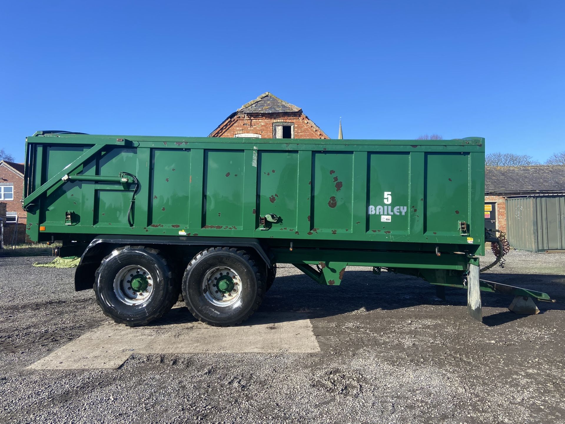 2015 Bailey TB 16-Ton Double Axle Hydraulic Tipper Trailer S/No. 14277, 560/60R22.5 Flotation