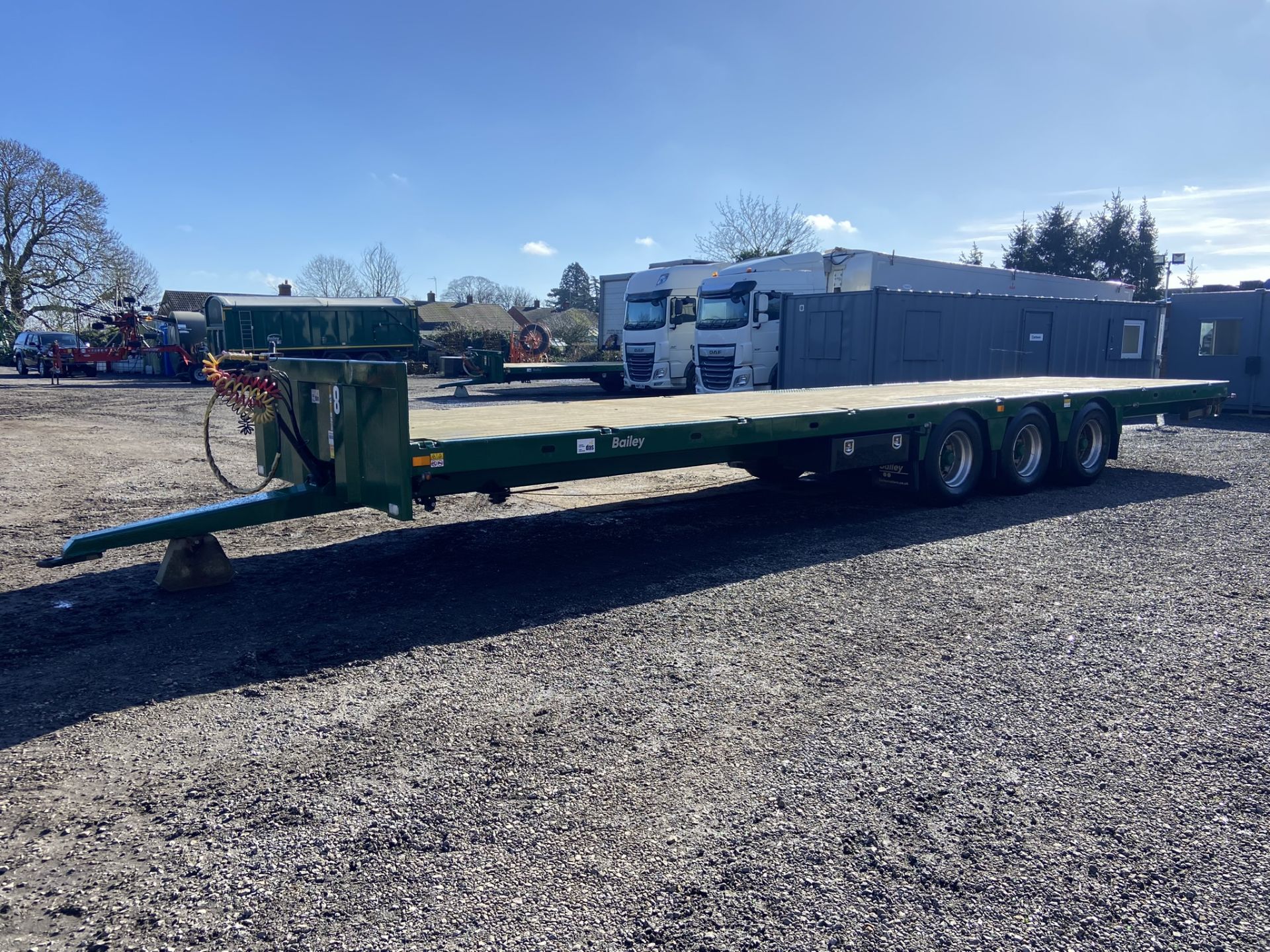 2019 Bailey 36' 20-Ton Flat Deck Triple Axle Flatbed Trailer S/No. 1872620, 435/50R 19.5 Mini - Image 8 of 9