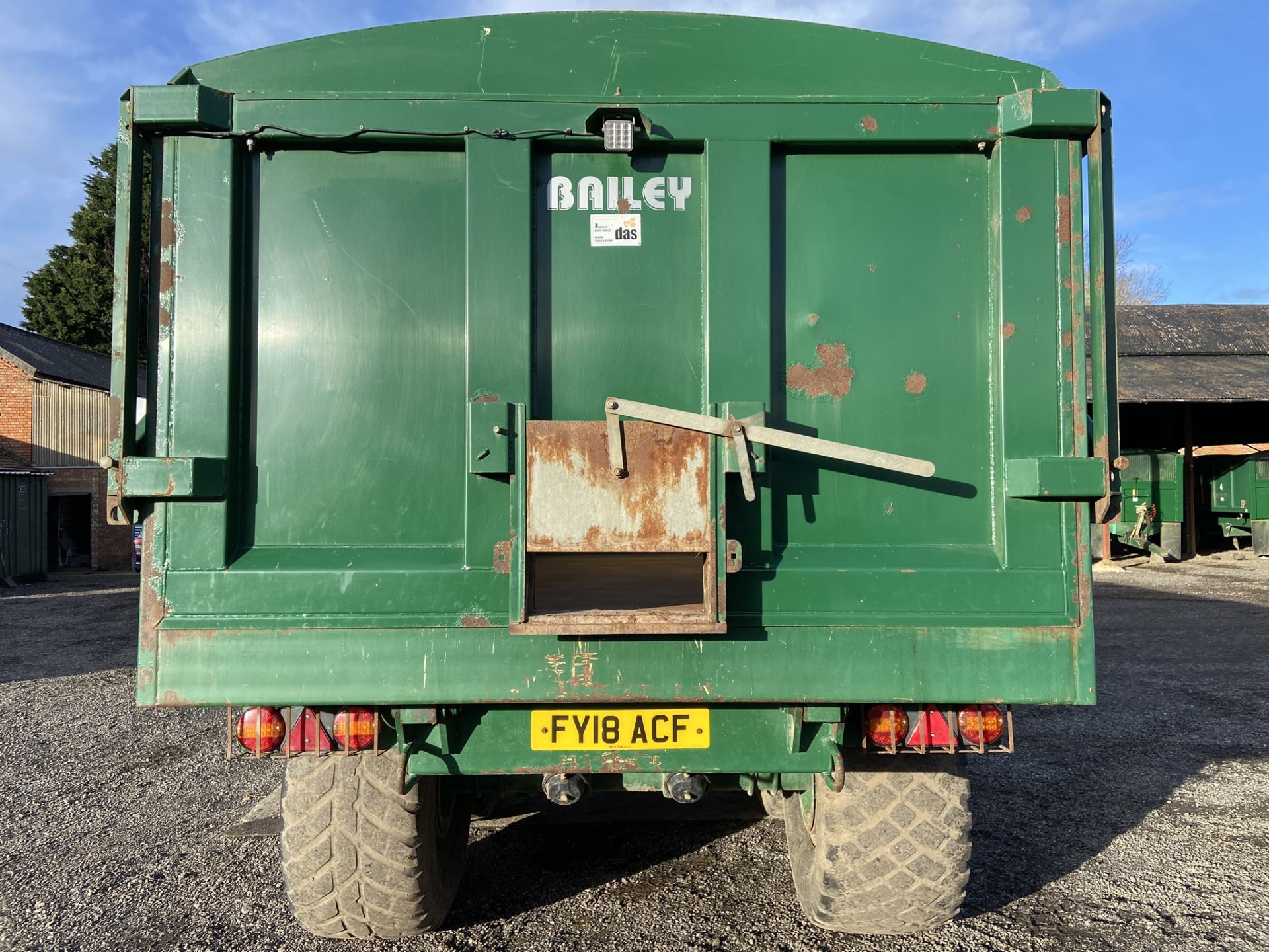 2015 Bailey TB 16-Ton Double Axle Hydraulic Tipper Trailer S/No. 14276, 560/60R22.5 Flotation - Image 6 of 10