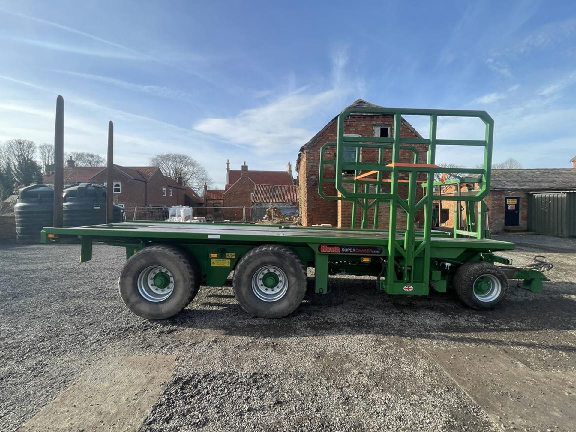 2015 Heath Superchaser Model Super Extra Bale Chaser, Double Axle Trailer S/No. BB15728, Air Brakes, - Image 6 of 9