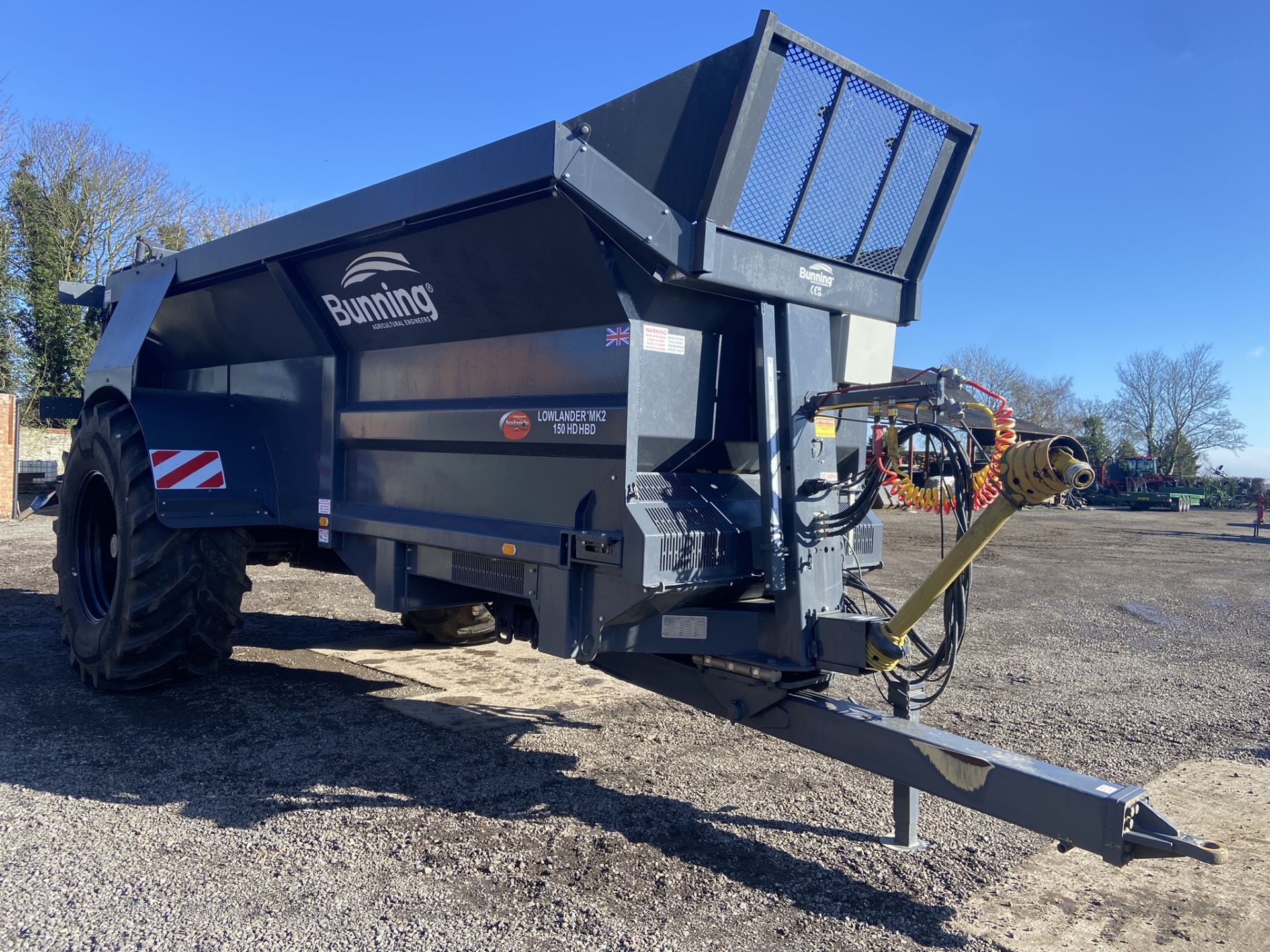 2023 Bunning 150 HD HBD Lowlander MkII Muck Spreader, S/No. MSL150HD HBD, Single Axle, Horizontal