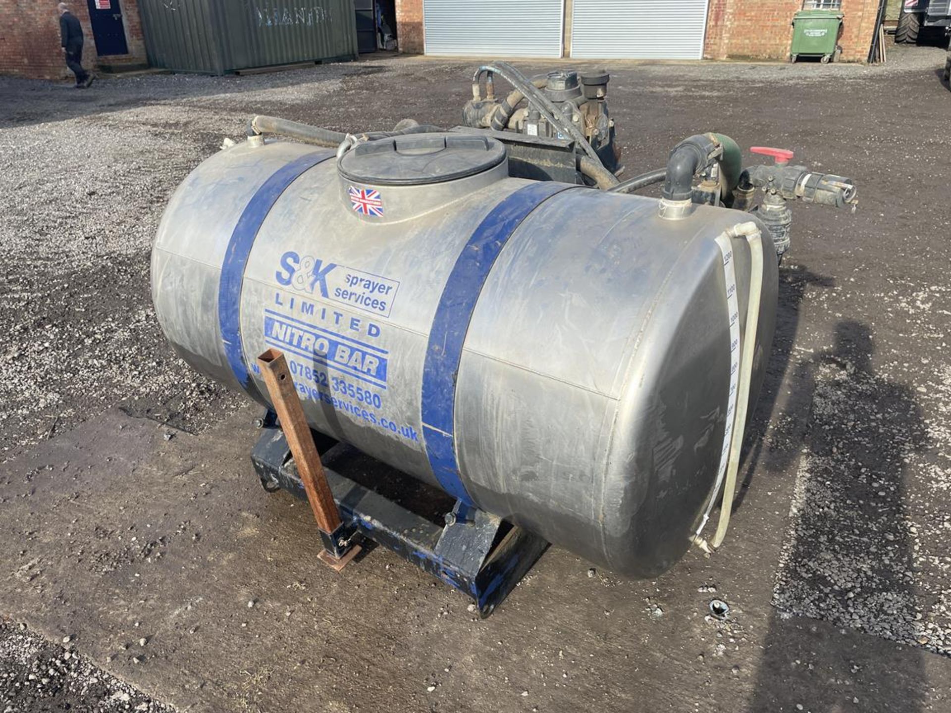 S & K Liquid Fertiliser Tank by Watson and Brookman, Tank No. 2466/304L, Capacity 1200 Litres,