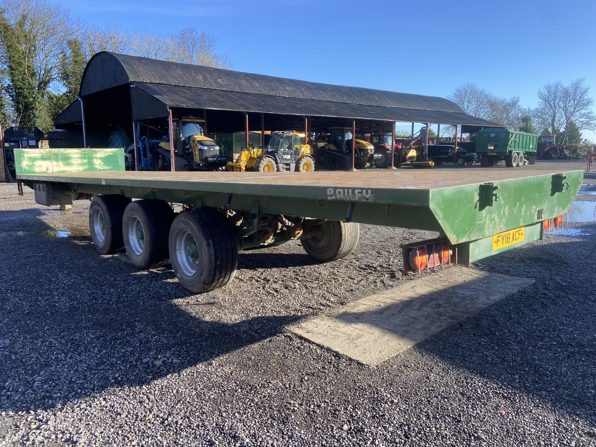 2014 Bailey 18-Ton 36' Triple Axle Flatbed Trailer S/No. 12528, 435/50R 19.5 Mini Super Single Tyres - Image 4 of 6