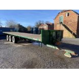 2014 Bailey 18-Ton 36' Triple Axle Flatbed Trailer S/No. 12528, 435/50R 19.5 Mini Super Single Tyres