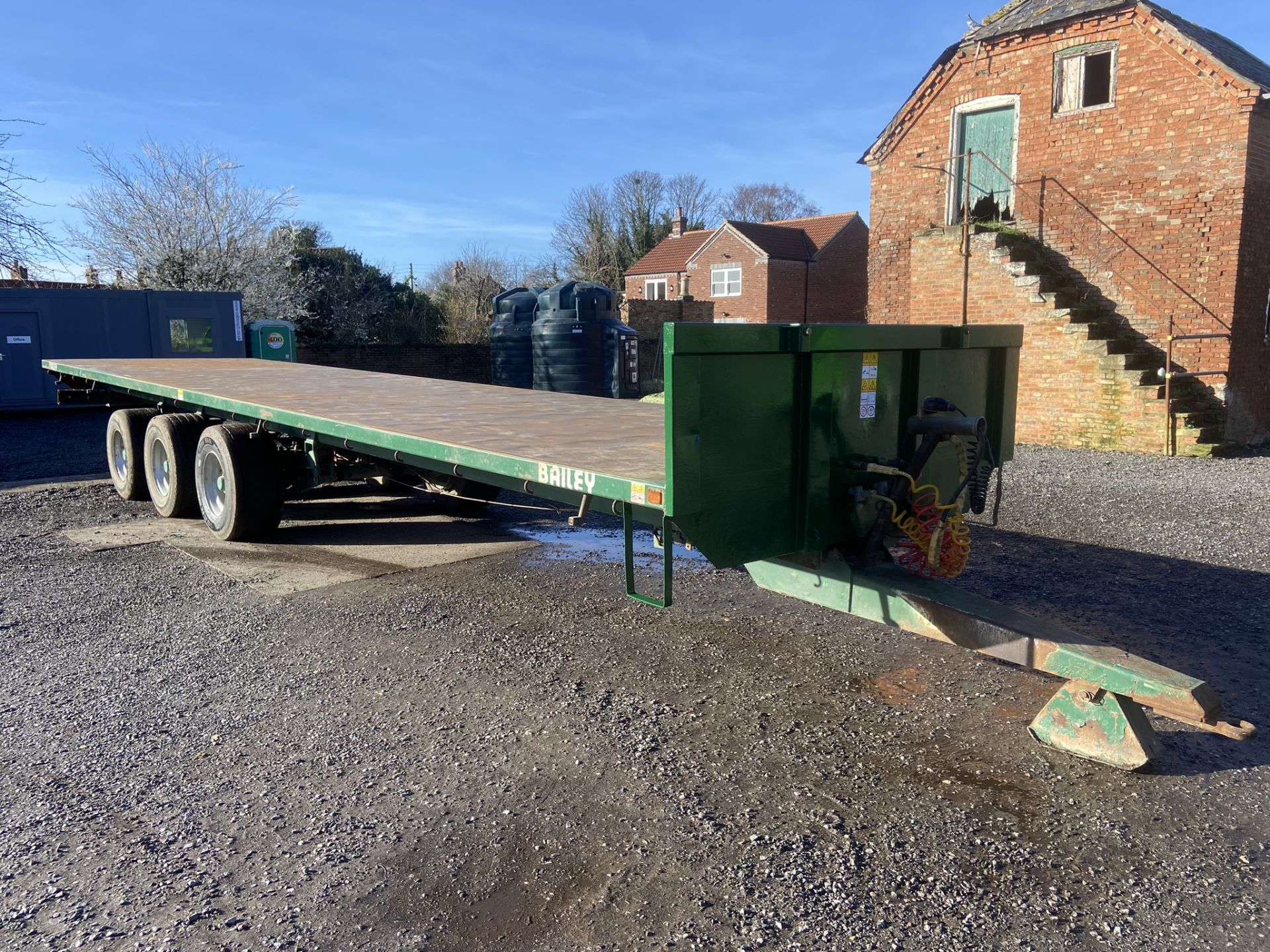 2014 Bailey 18-Ton 36' Triple Axle Flatbed Trailer S/No. 12528, 435/50R 19.5 Mini Super Single Tyres