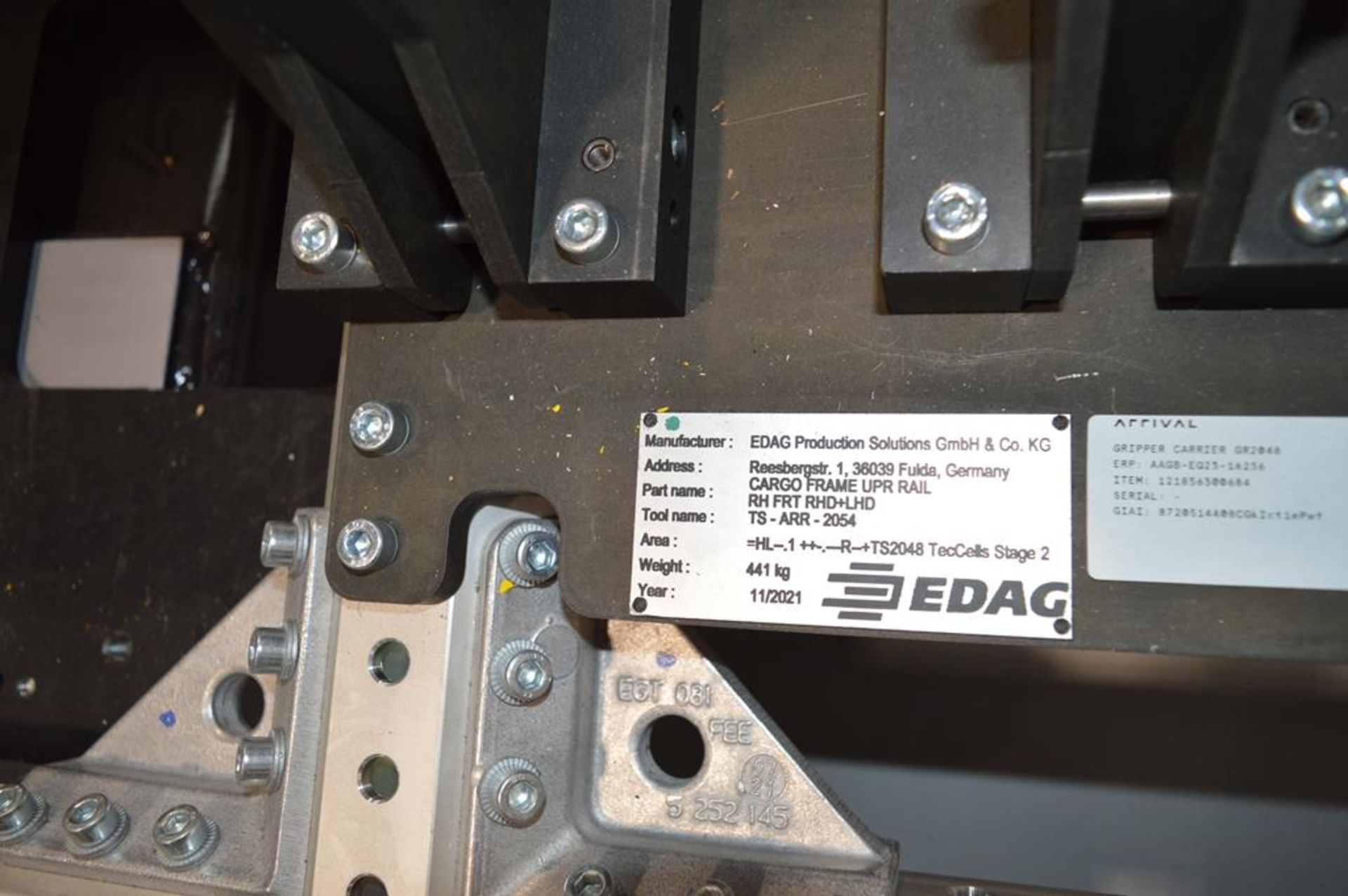 Edag Production Solutions robot tooling fitted with Tunkers clamping system, Festo solonoids and - Image 4 of 4