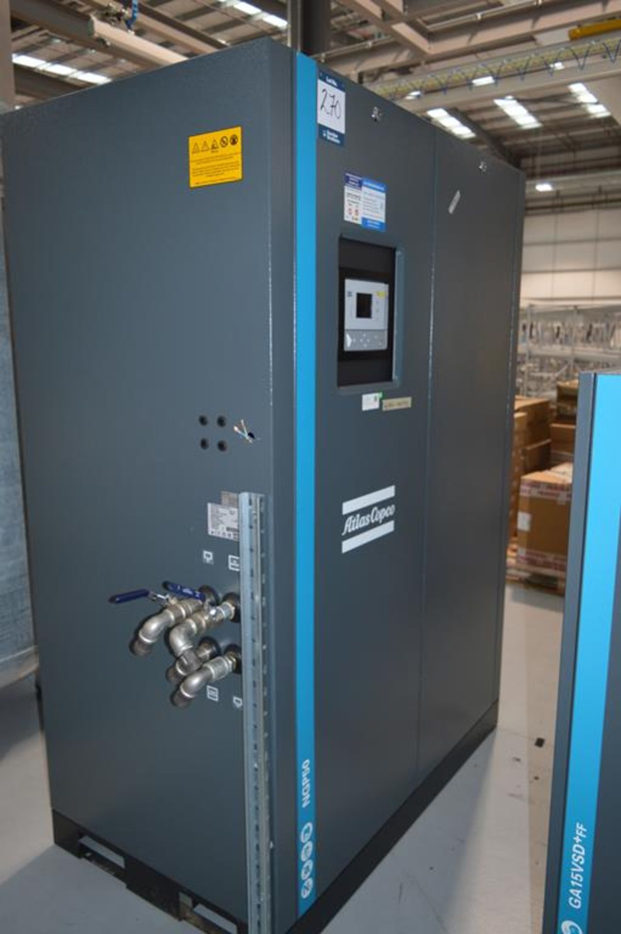 Nitrogen compressor system to include Atlas Copco, nitrogen generator NGP50+, Serial No.