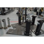 Set of 12 robot tool stands with pneumatic attachments