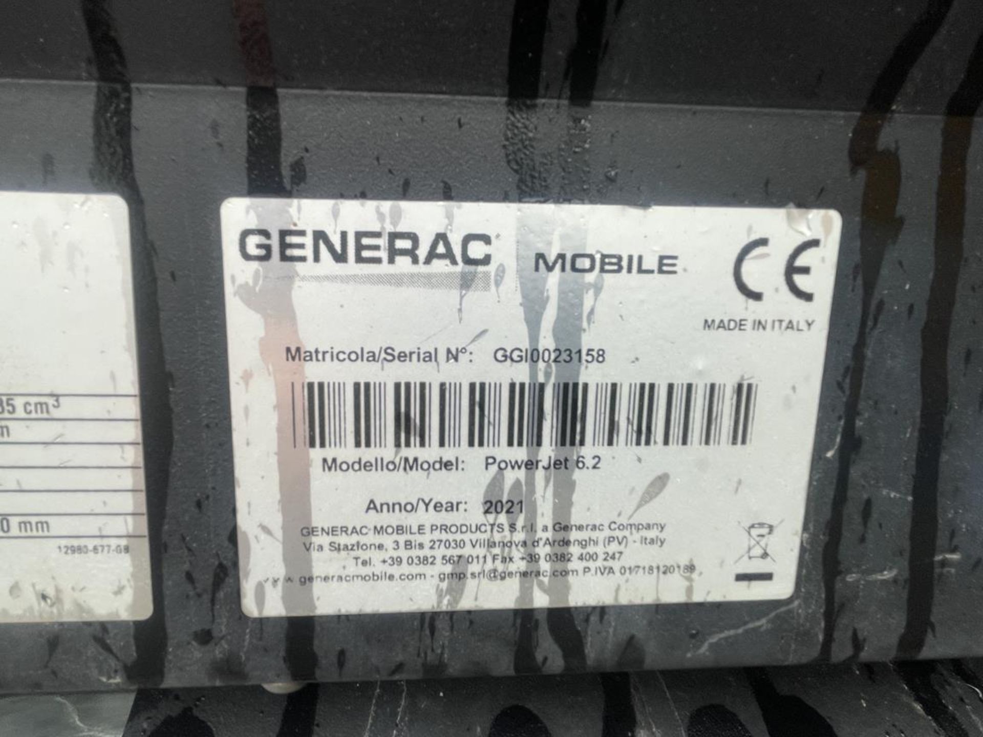 Generac Powerjet 6.2 Mobile Dust Supression Unit S/No.GGI0023158 (YOM: 2021) - Image 7 of 9