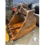 Large Strickland Excavator Bucket, Measures c.1.4x1.3m