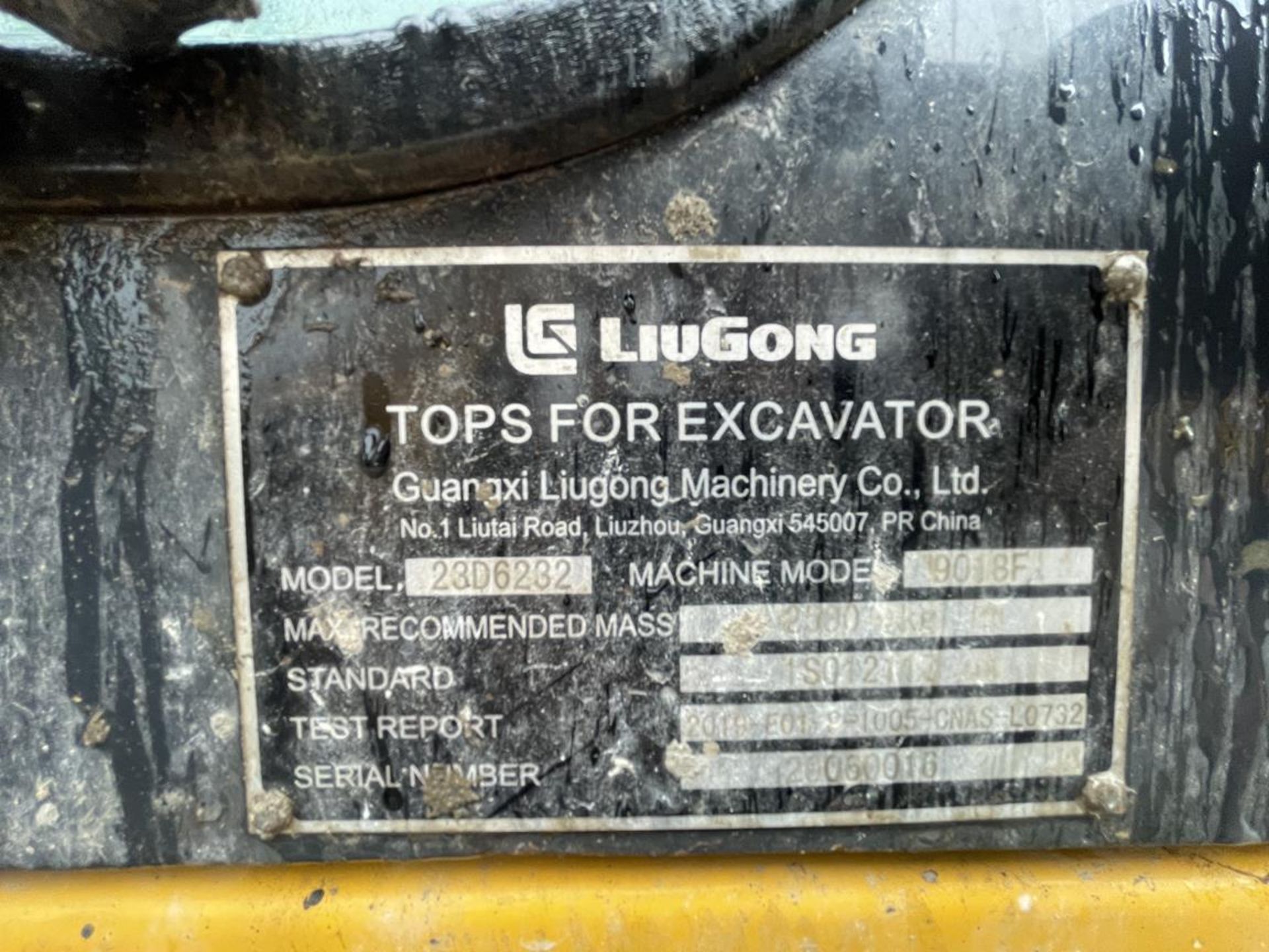 Liugong 9018F 1.9-Ton Hydraulic Mini Excavator S/No. LGC9018FLLC257693 (YOM: 2020), Run Hours: 760.3 - Bild 4 aus 13