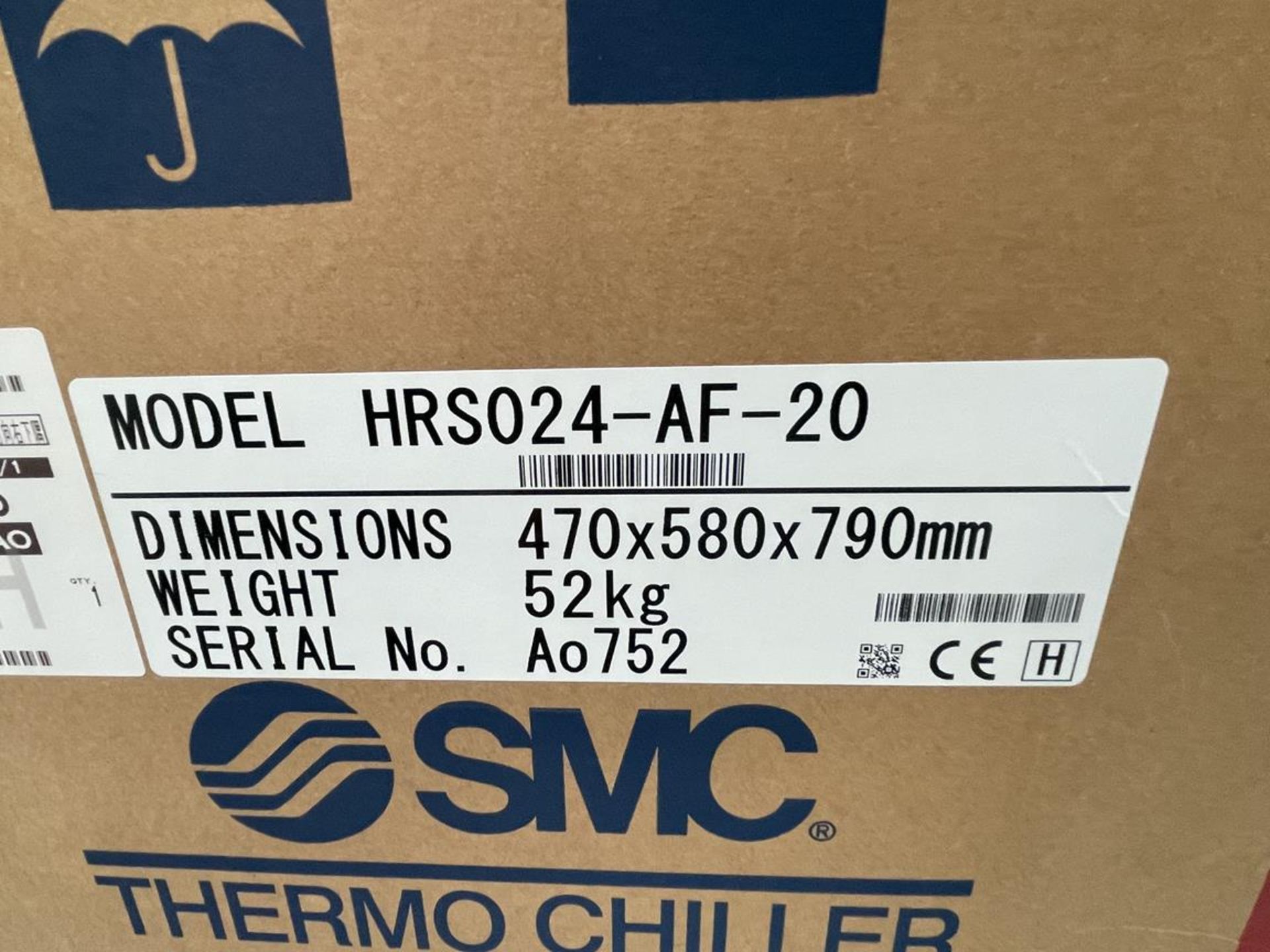 SMC, HRS024-AF-20 thermo chiller, Serial No. AO752 (DOM: 2021) (boxed and unused) - Image 2 of 2