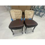 4x (no.) tan rattan back chairs