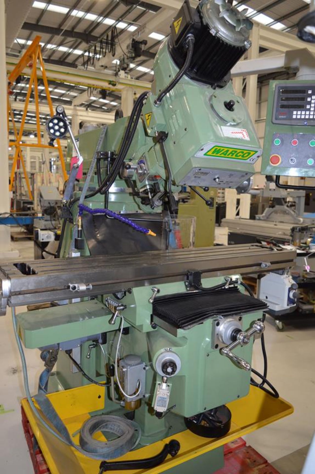 Warco, WM40 turret head milling machine, Serial No. 1910107 (DOM: 2021) with Sinc SDS6-3V DRO and po