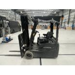 Hyster, J18XNT battery operated forklift truck, Serial No. 5266, rated capacity 1670/1510kg with cha
