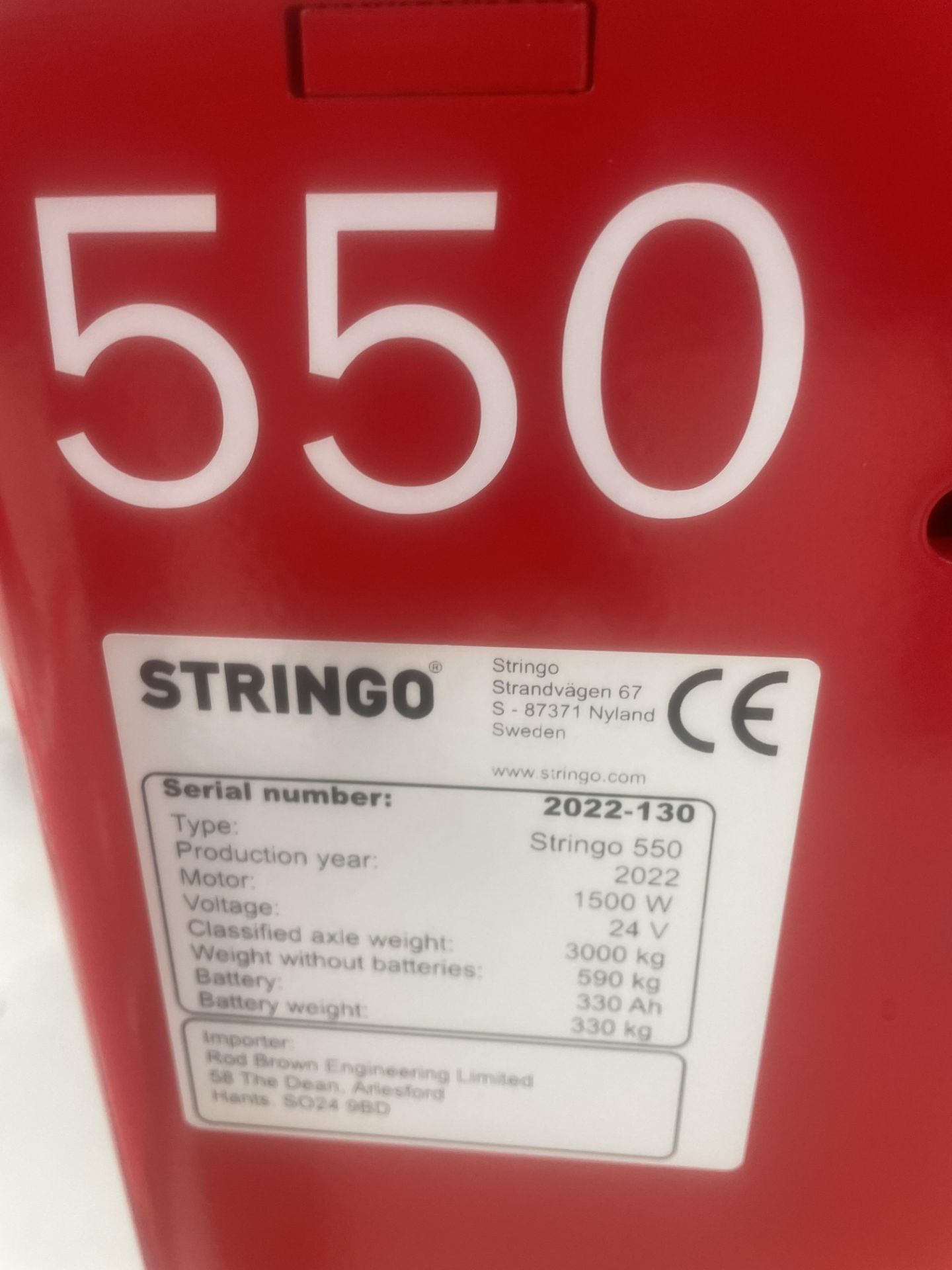 Stringo, 550 heavy duty vehicle mover, Serial No. 2022-131 - Image 5 of 7