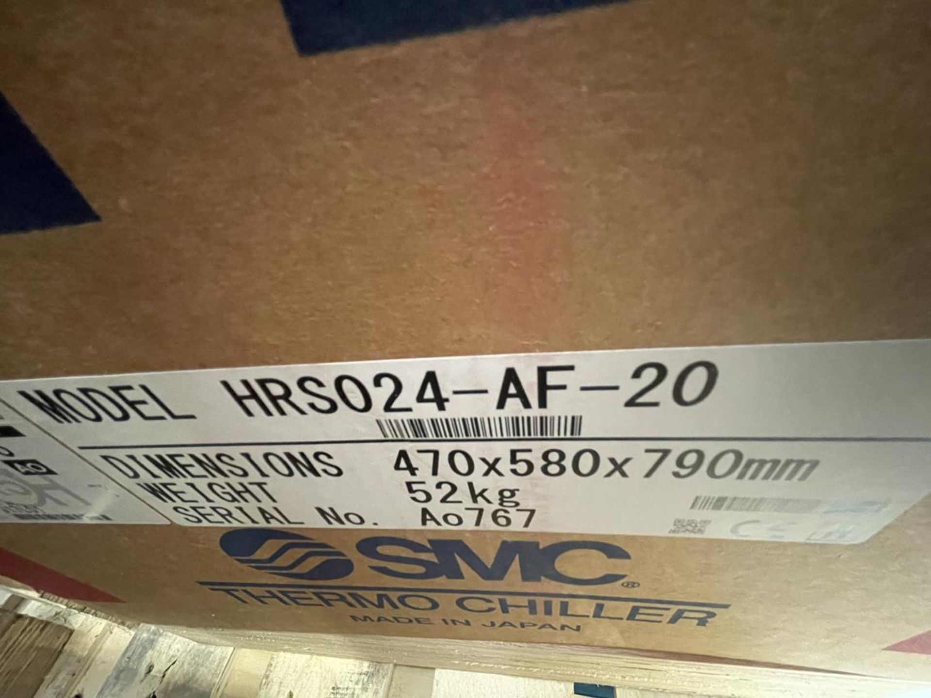 SMC, HRS024-AF-20 thermo chiller, Serial No. AO767 (DOM: 2021) (boxed and unused) - Image 2 of 2