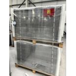 14x (no.) Fami, twin sliding door floor mounted metal cabinets (boxed and unused)