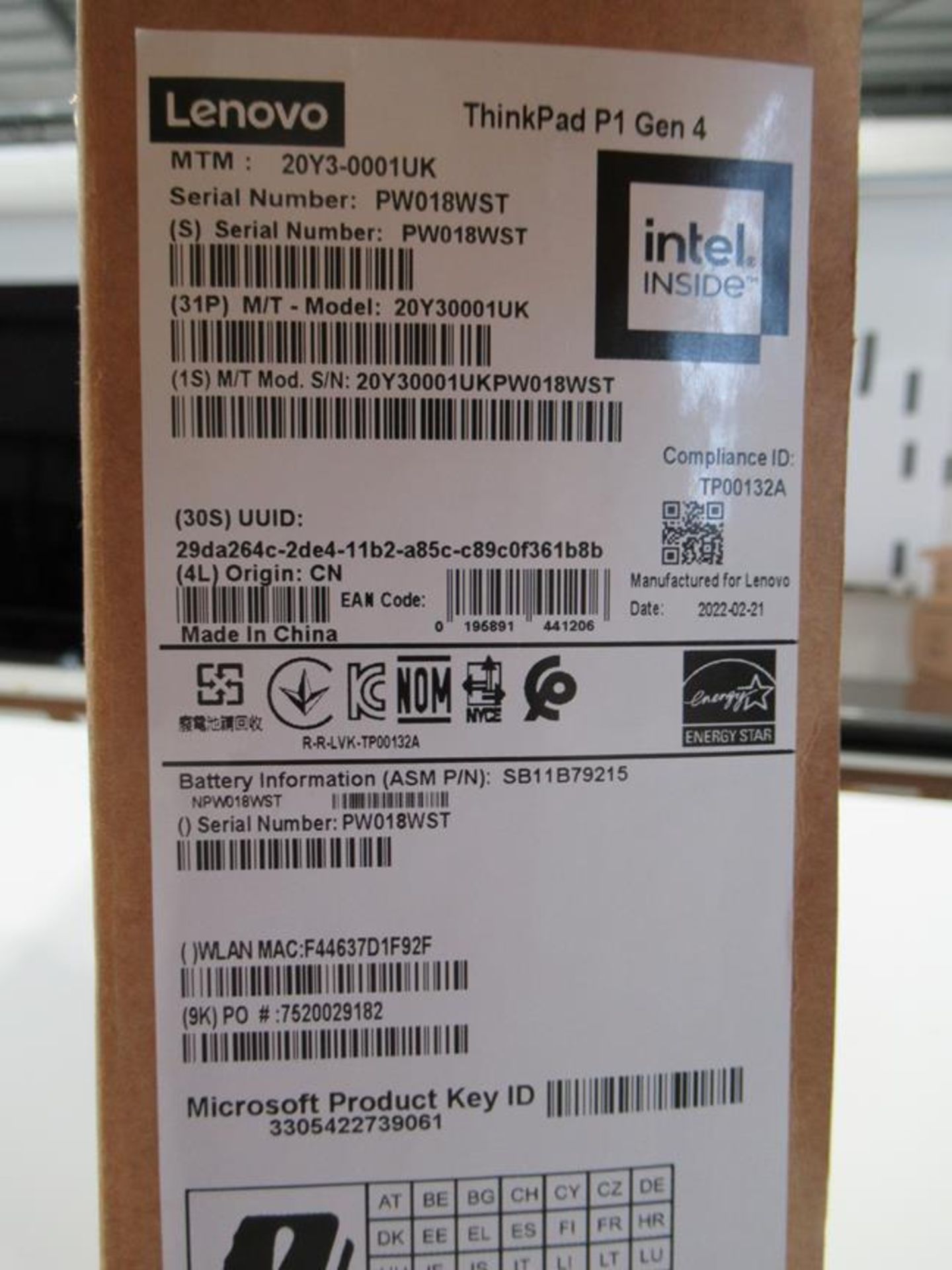 Lenovo, Thinkpad P1 Gen 4 CAD specification (boxed) - Image 4 of 5