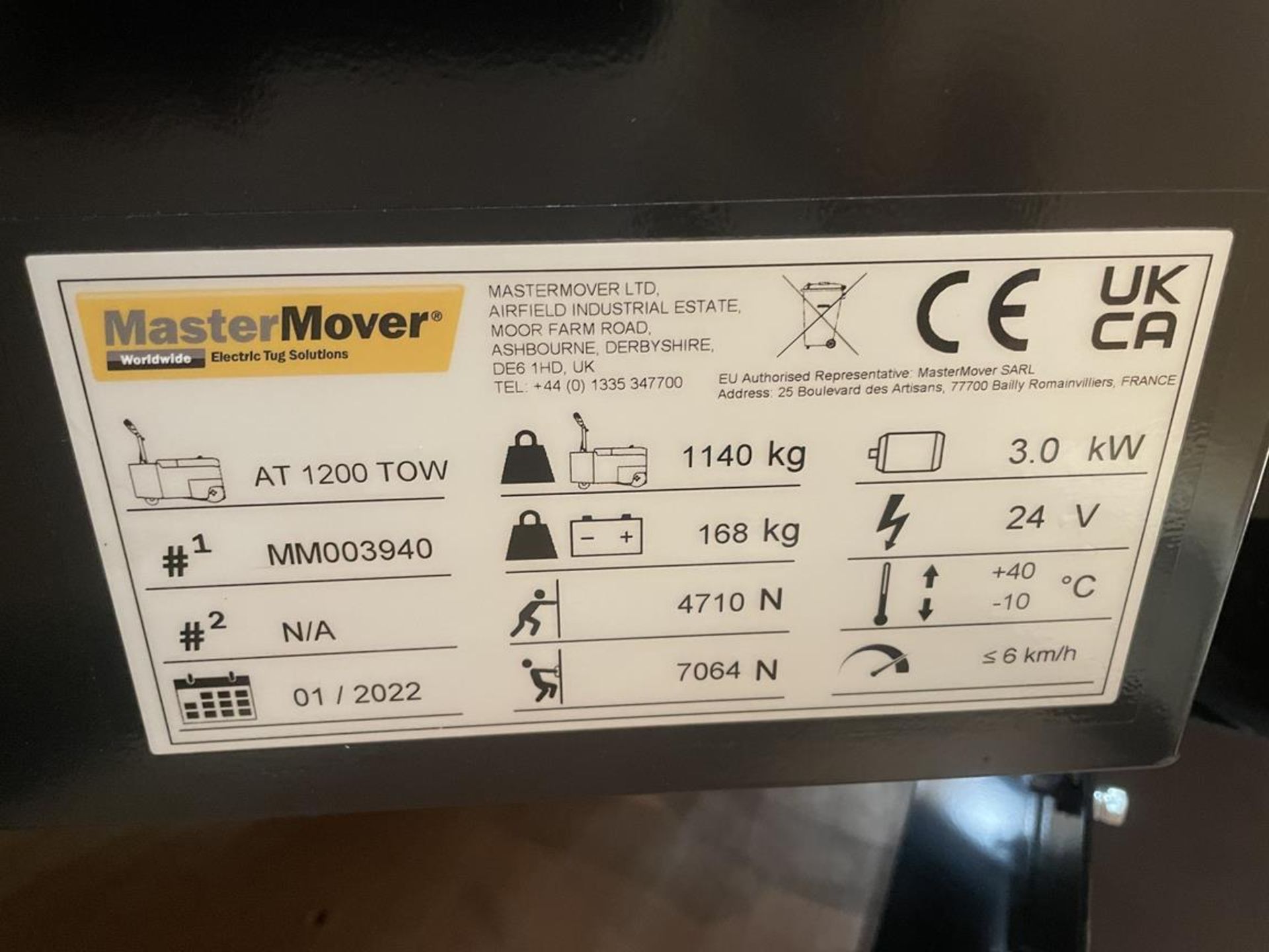 MasterMover, AT1200 tow electric tug, Serial No. MM003940 (DOM: 2022) (crated and unused) - Image 4 of 4