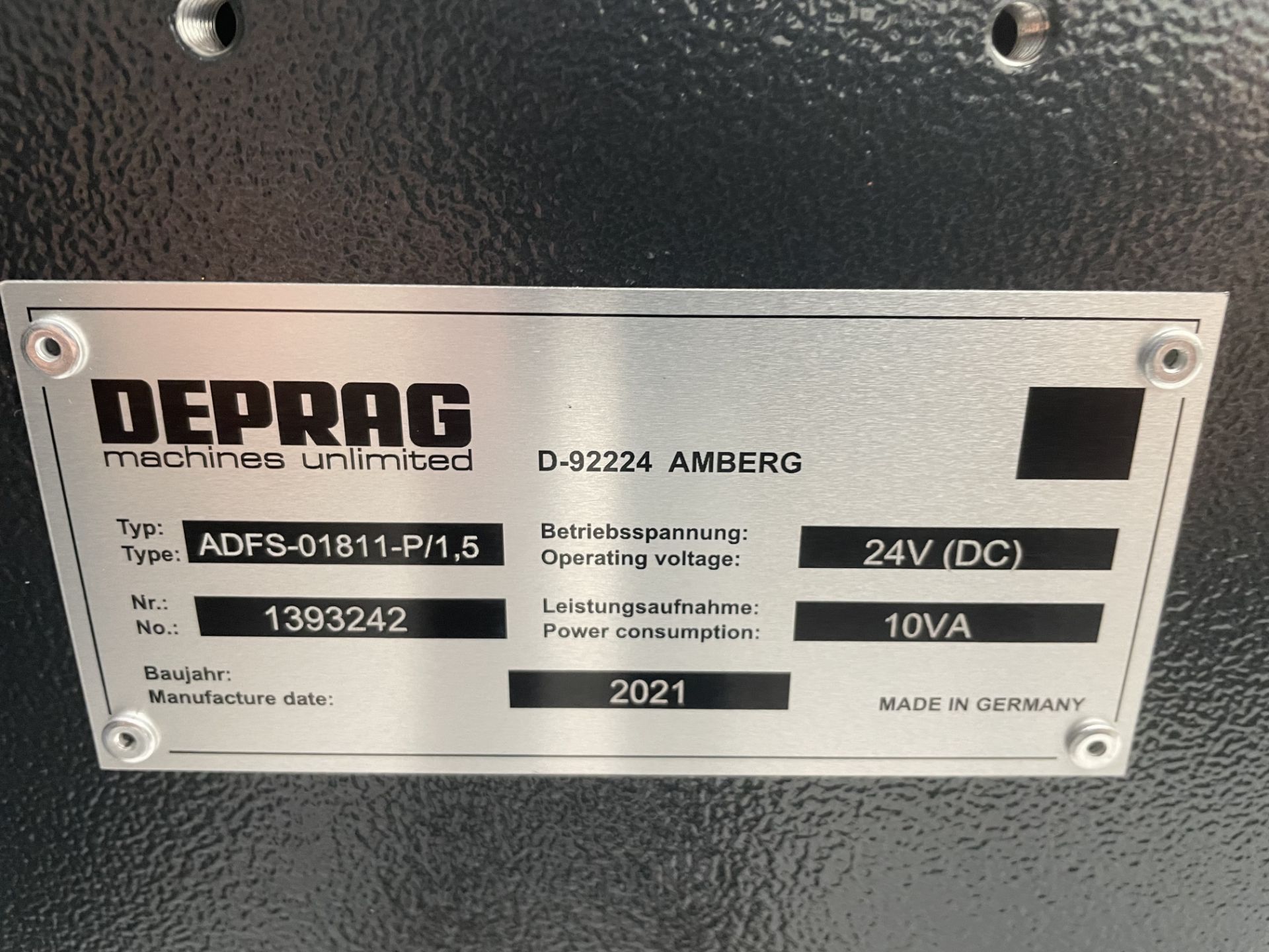 Deprag, ADFS-01811-P/15 linear bolt feeder, Serial No. 1393242 (DOM: 2021) - Image 2 of 2