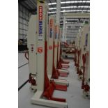 Stertil, Koni ST-1075FWA mobile single post car lift "set of 4", Serial No. UM303282 (21), UM291035