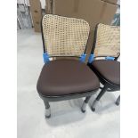 4x (no.) tan rattan back chairs