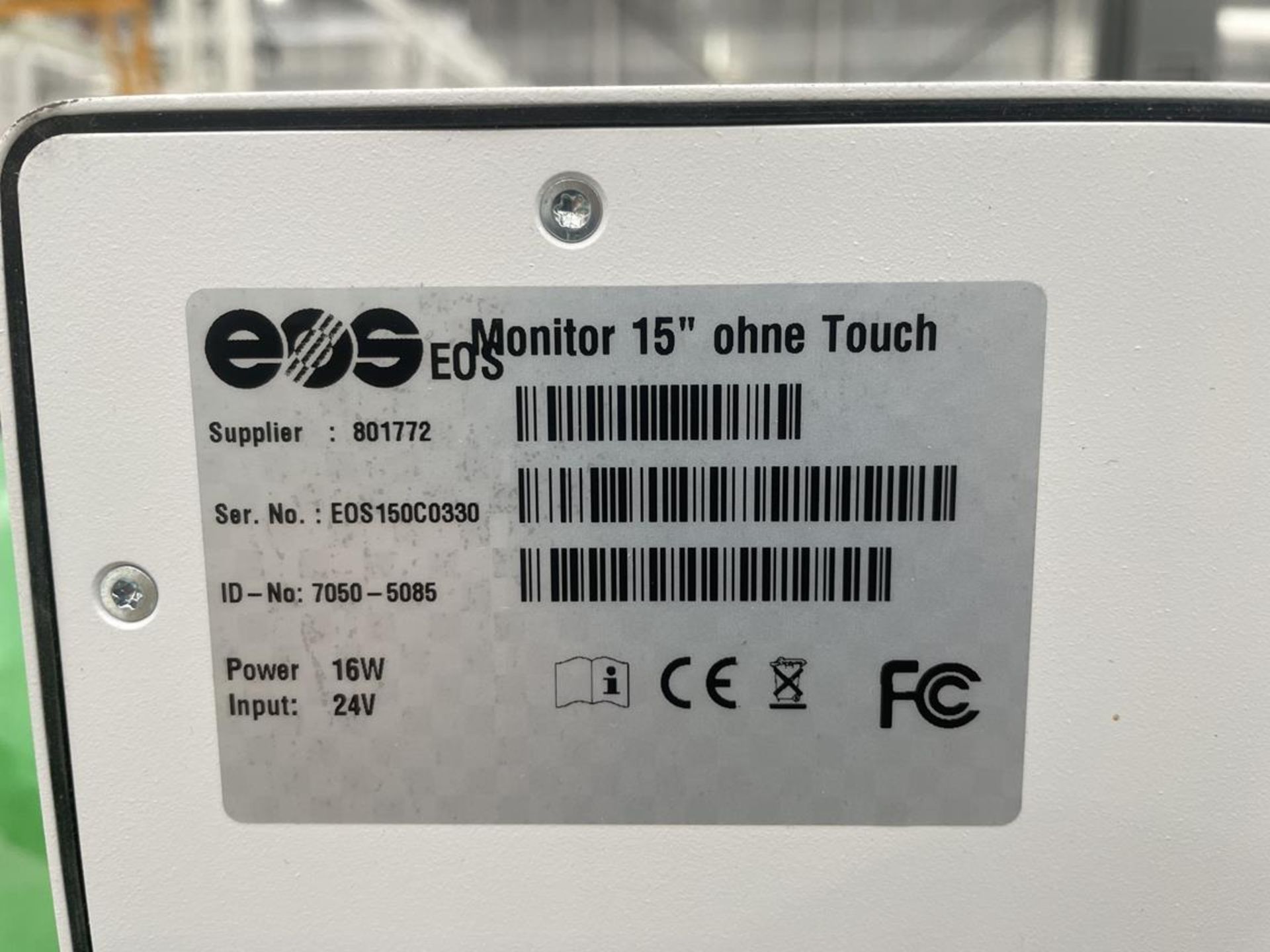 EOS P396 3D printer Serial No. S1.07.04.4114 (2021) with EOS 15" One Touch Monitor on Stand and Cont - Image 13 of 13