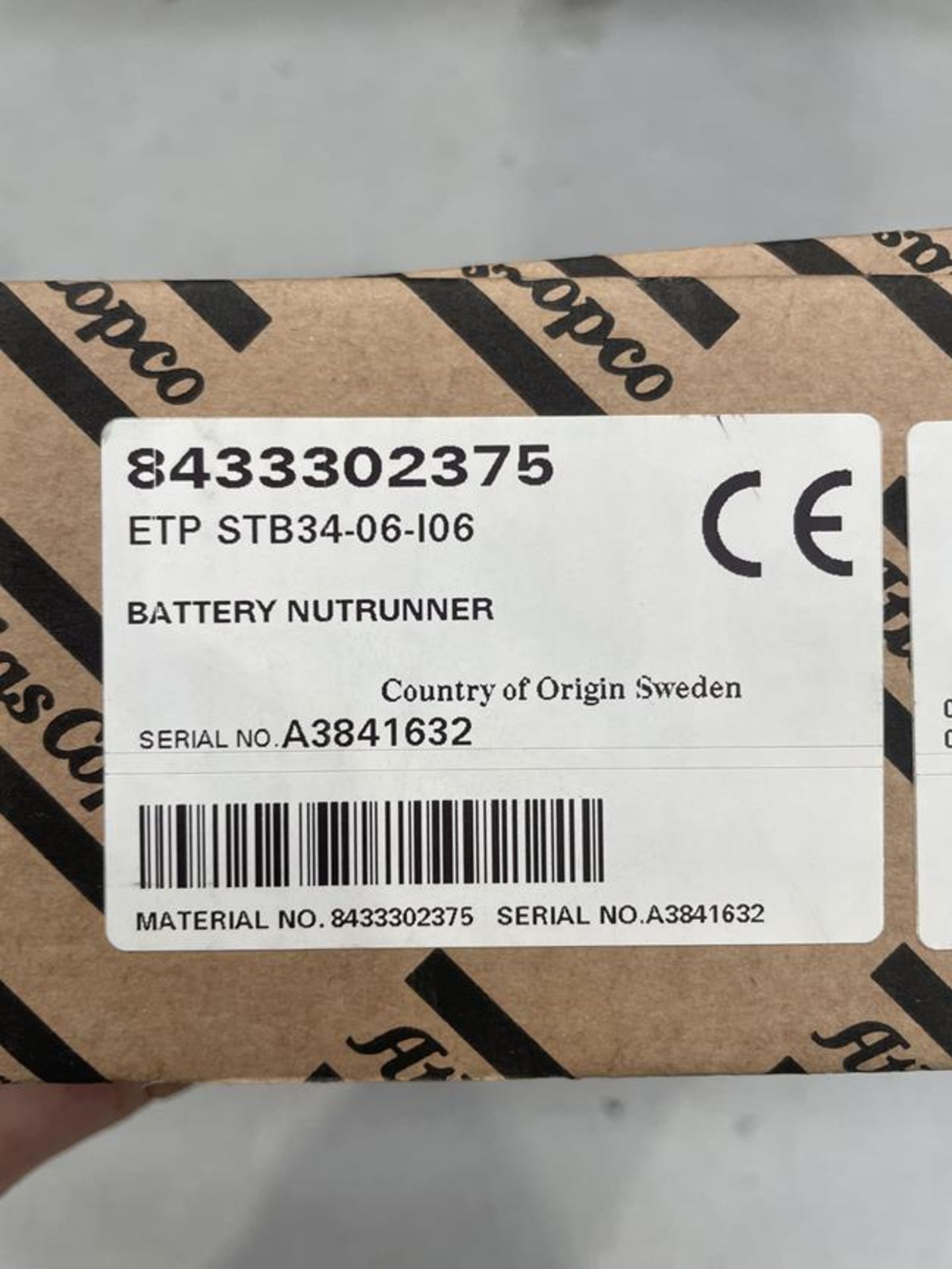 Atlas Copco, ETP STB34-06-106 battery nut runner (boxed and unused) - Image 3 of 3