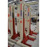 Stertil, Koni ST-1075FWA mobile single post car lift "set of 4" (requires repair), Serial No. UM2432