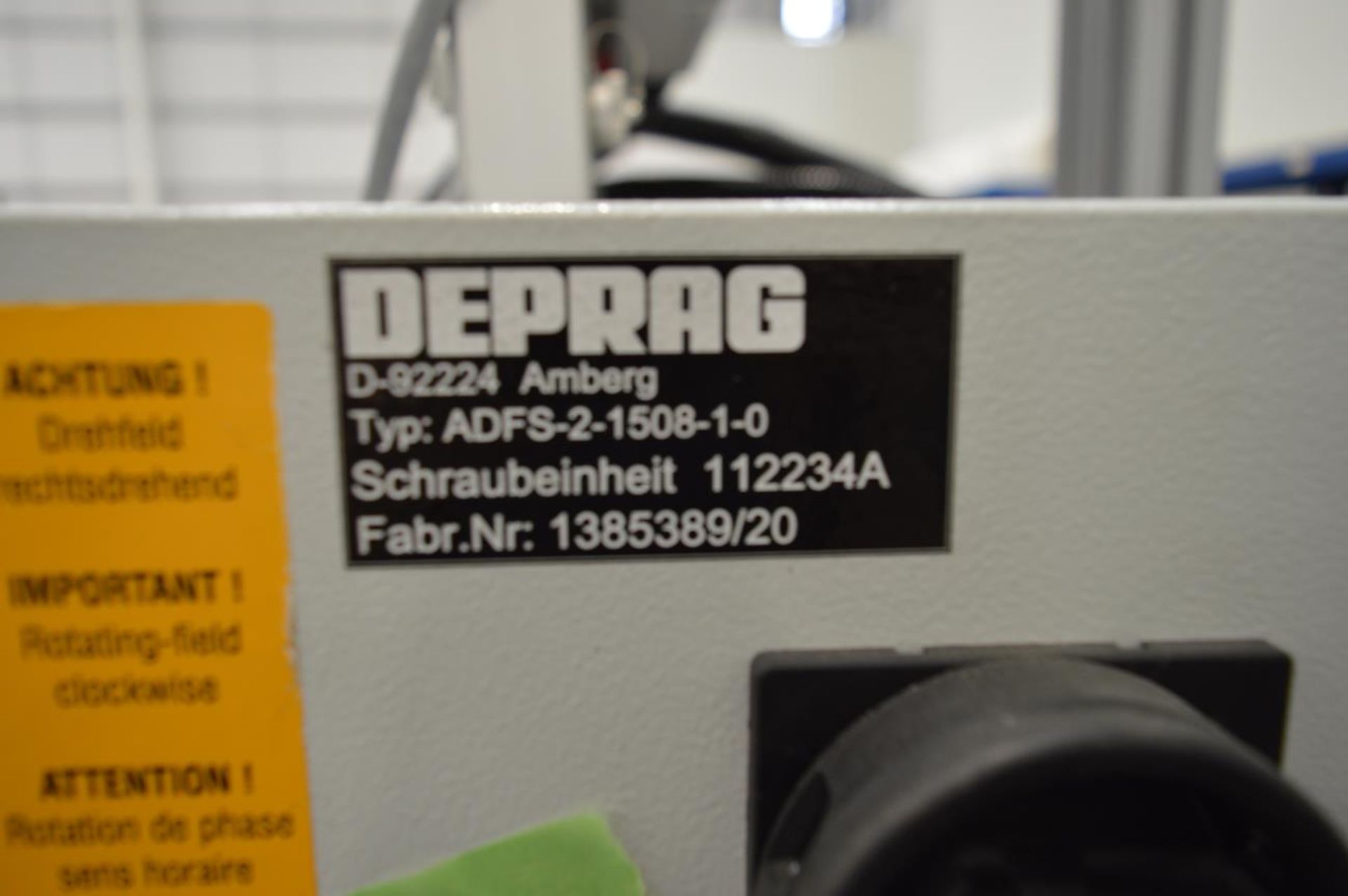 Deprag, ADFS-2-1508-1-0 controller, Serial No. 1385389/20 with Deprag, DPU210 HMI - Image 4 of 4