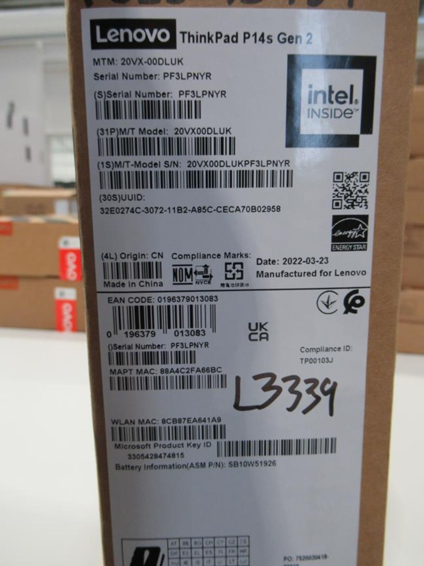 ThinkPad, P14s Gen 2 standard specification (boxed) - Image 2 of 3