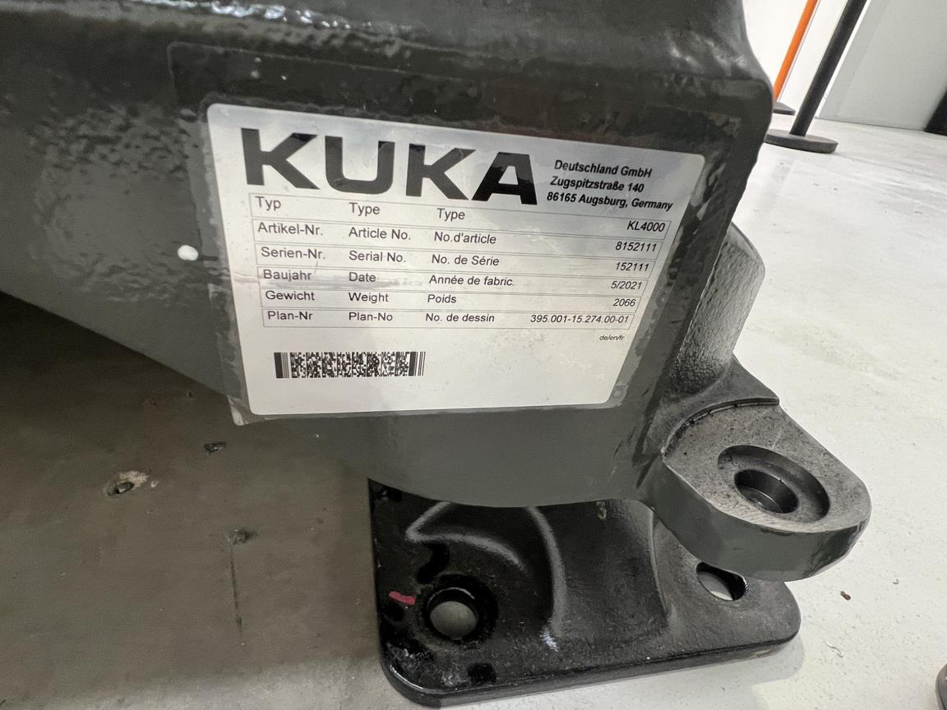 Kuka, KL4000 linear rail, Serial No. 152316, 5m length - Image 5 of 5