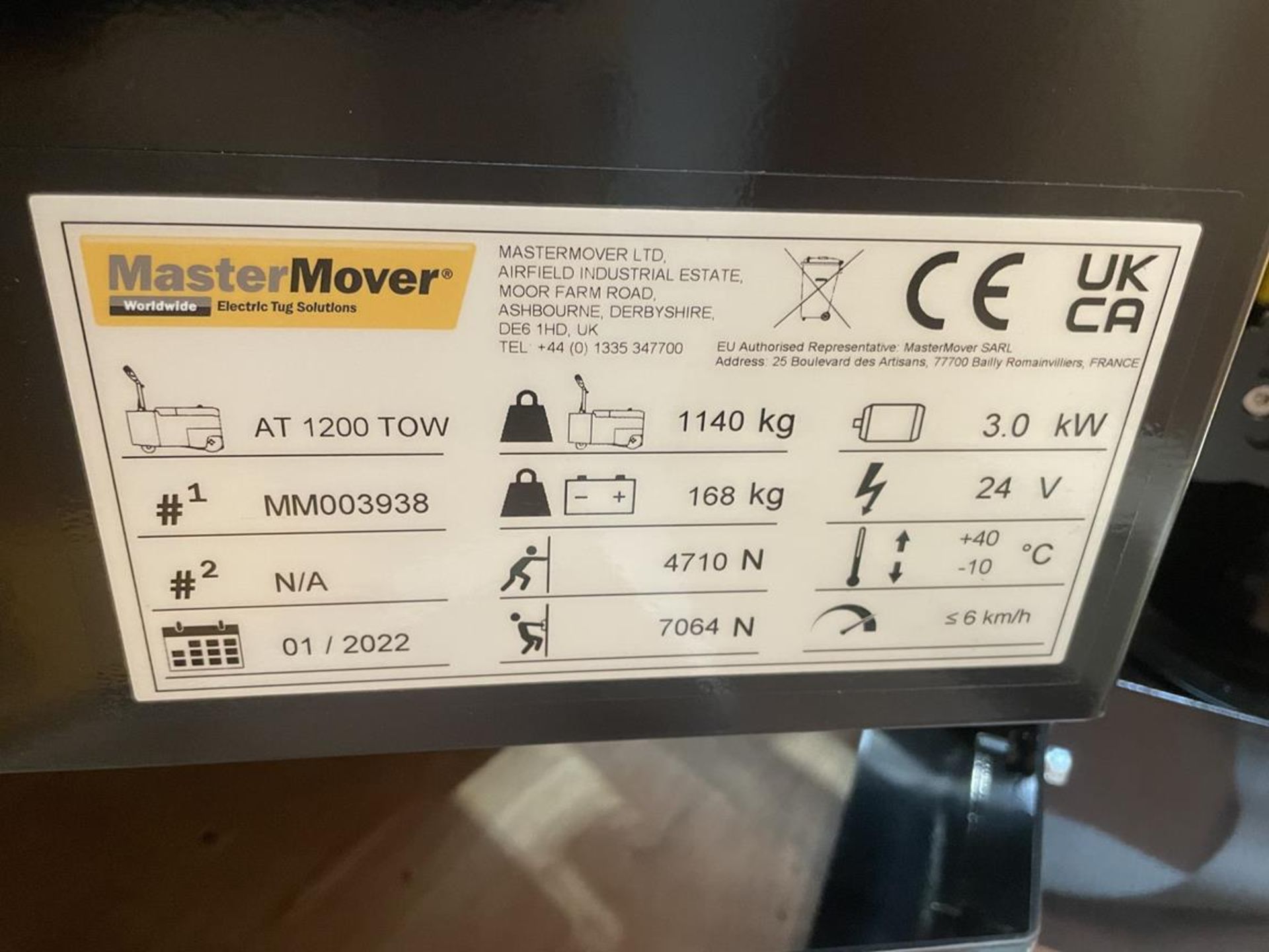 MasterMover, AT1200 tow electric tug, Serial No. MM003938 (DOM: 2022) (crated and unused) - Image 4 of 4