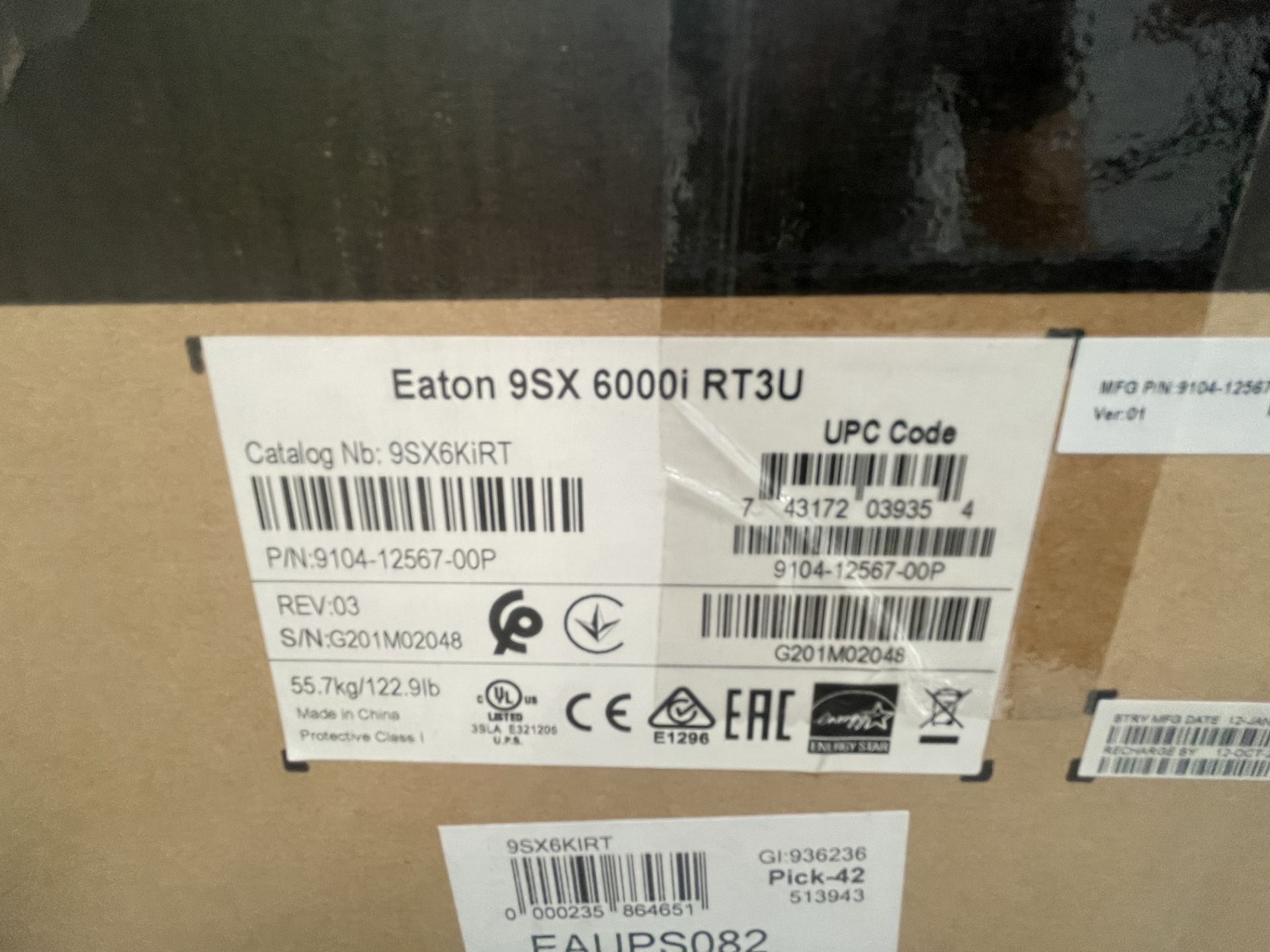4x (no.) Boxes of Eaton 9sx 6000i RT3U Battery UPS - Image 2 of 2