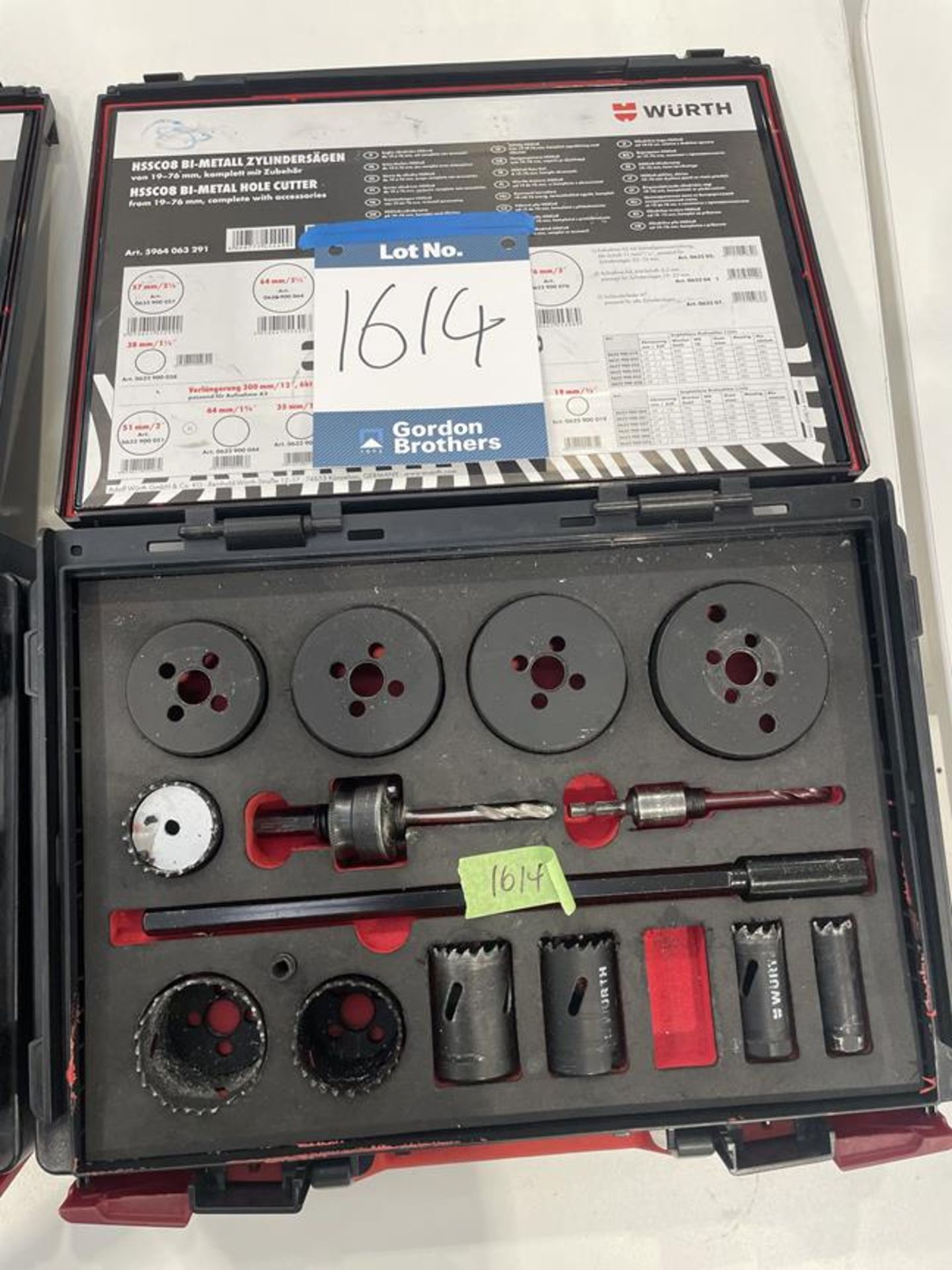 Wurth, hole cutter set, 19mm to 76mm
