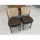 4x (no.) tan rattan back chairs