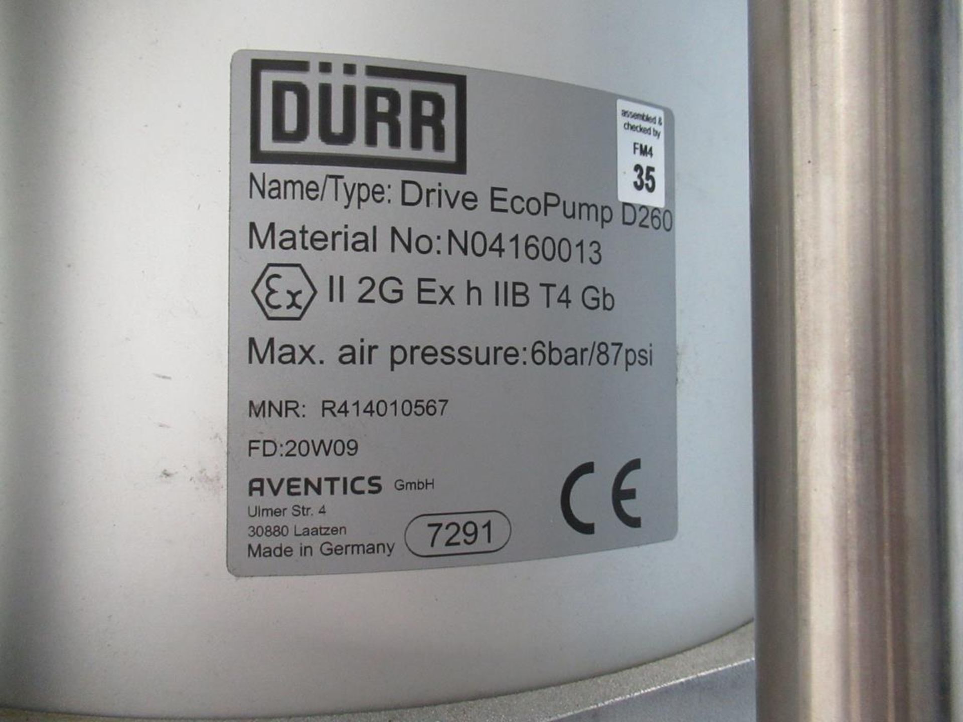 2x (no.) Durr, Ecoram 200 hydraulic barrel pumps, Serial No. DE1888766 (DOM: 2022) and DE1888767 (DO - Image 8 of 14