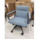 Set of 6x (no.) Andreu World, cloth upholstered chairs, blue