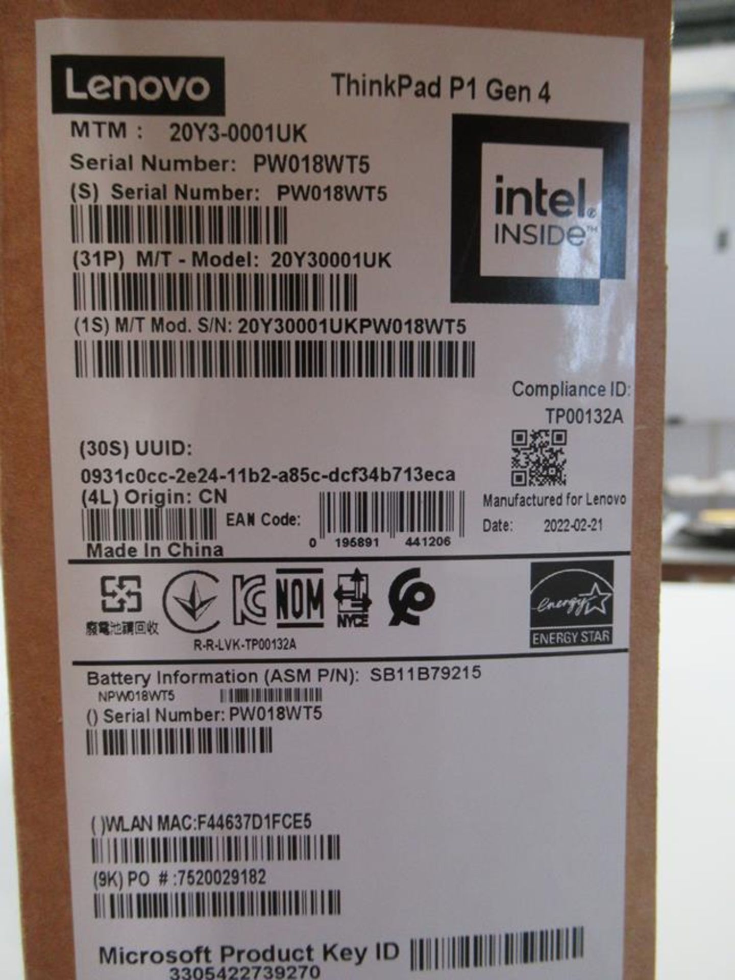 Lenovo, Thinkpad P1 Gen 4 CAD specification (boxed) - Image 4 of 5