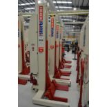 Stertil, Koni ST-1075FWA mobile single post car lift "set of 4", Serial No. UM292465 (21), UM282496