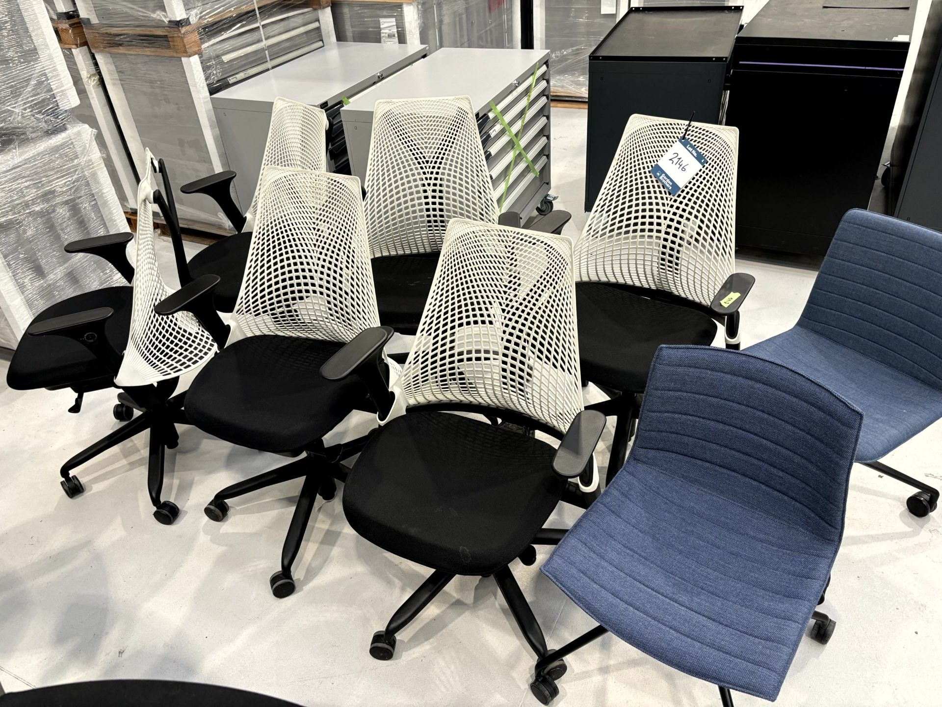 6x (no.) Herman Miller, mesh back office chairs