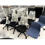 6x (no.) Herman Miller, mesh back office chairs