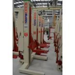 Stertil, Koni ST-1075FWA mobile single post car lift "set of 4", Serial No. UM303279 (22), UM291034