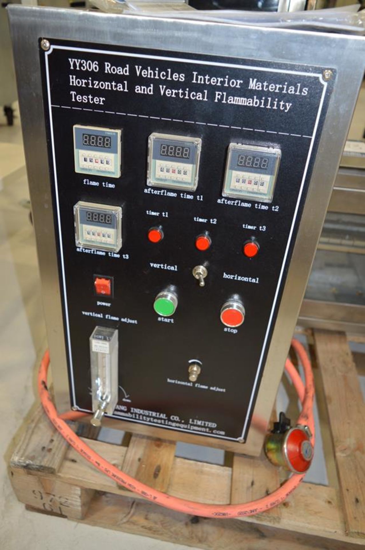Stainless steel test cabinet with YY306 vehicle material test controller - Image 4 of 6
